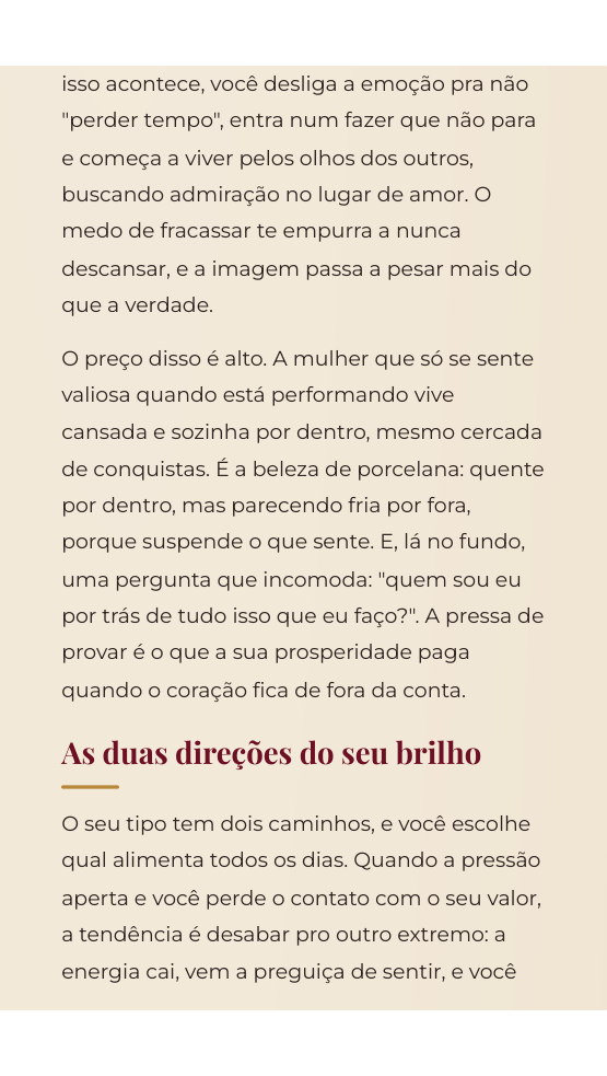 Página do Mapa: as duas direções do seu brilho
